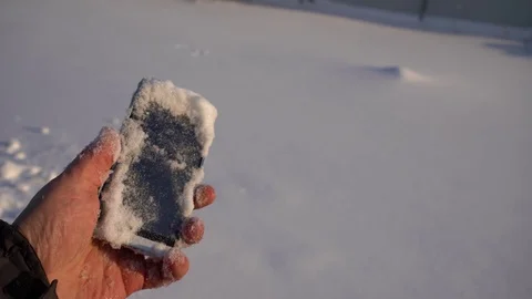 Snowy phone Stock-Footage 100454351