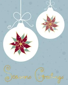 Snowy pointsettia Illustrazione stock