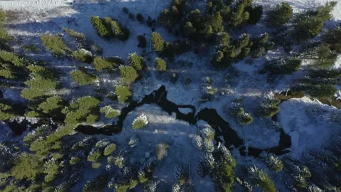 Snowy River Drone Stockbeeldmateriaal 150844473