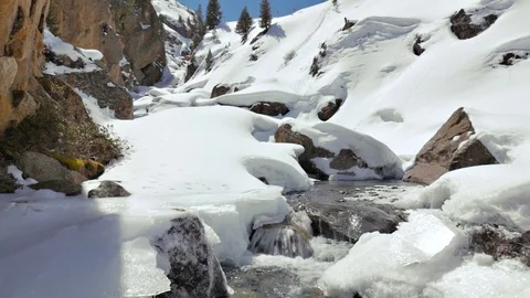 Snowy River Mountains Winter Stock Footage 75253981