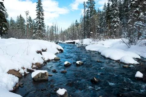 Snowy river Stock Photos