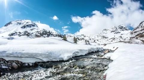 Snowy River Timelapse 4k Stock Footage 62376512