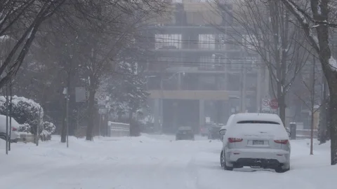 Snowy road Stock Footage 103179006
