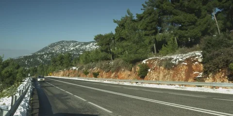 A snowy road 스톡 동영상 112943510