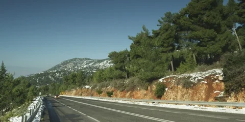 A snowy road Stock Footage 112943963