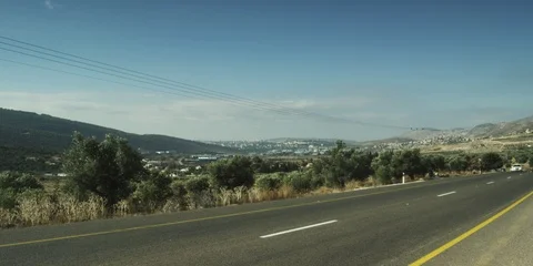 A snowy road Stock Footage 112944180