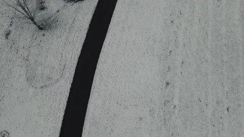 Snowy Road Stock Footage 148252729