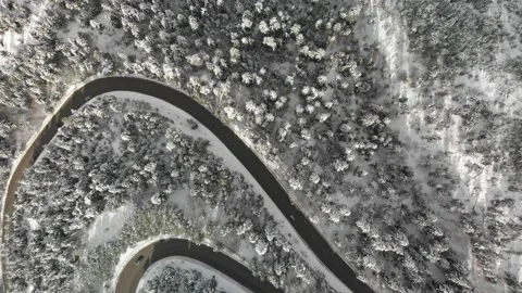 Snowy road 스톡 동영상 168579935