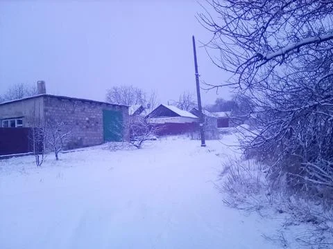 Snowy road Foto stock