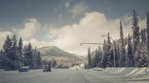 Snowy Roads Stock Photos