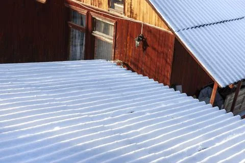 Snowy rooftops in town Photos