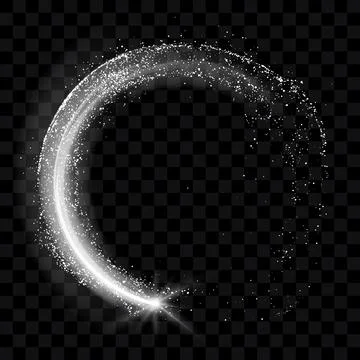 Snowy round flash overlay effect on transparent background, vector circle of Stock Illustration