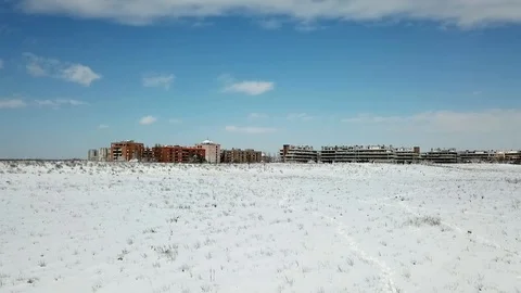 Snowy skyline in Rome Video stock 100606384