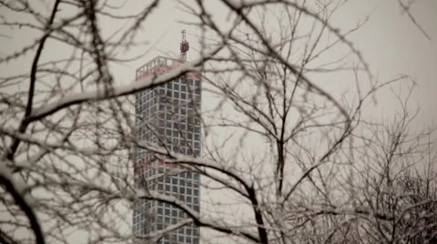 Snowy Skyscraper 01 HD 스톡 동영상 51931954