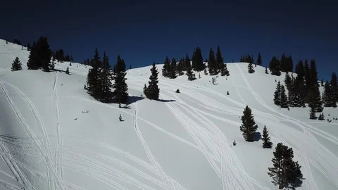 Snowy snowmobiling surroundings Stock Footage 88451241