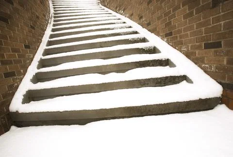 Snowy Steps Stock Photos
