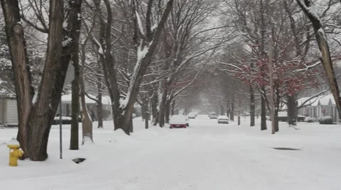 Snowy Street 2 動画素材 3439769