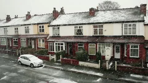 Snowy on street Stock Footage 22302443
