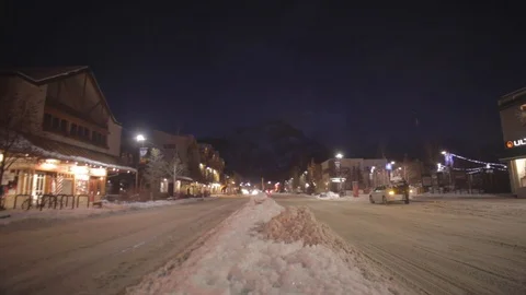 Snowy street timelapse Stock Footage 102750740