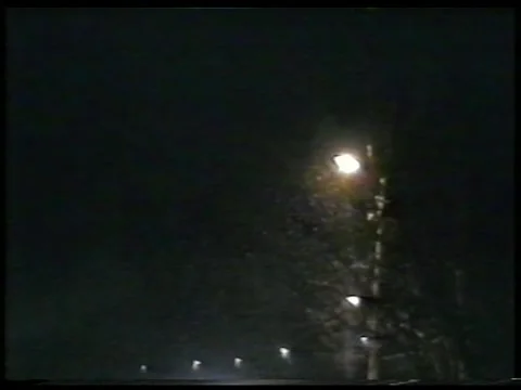Snowy Streetlight Stock Footage 343697312