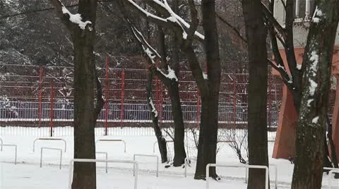 Snowy Suburb 02 Stock Footage 10745389
