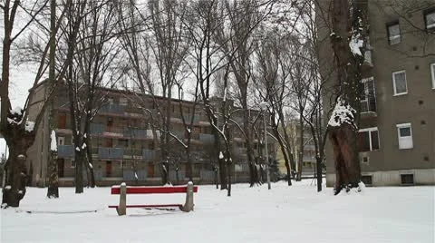 Snowy Suburb 03 Stock Footage 10745455