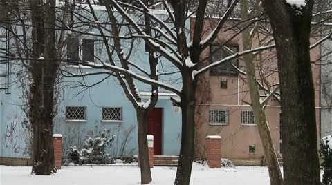 Snowy Suburb 06 Stock Footage 10745656