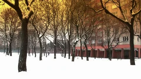 Snowy Suburb 14 stylized Видео 10746459