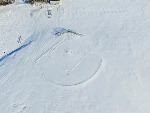 Snowy Suburbia 库存照片