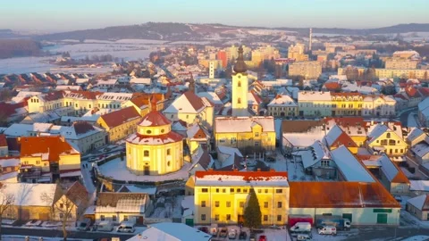 Snowy town from above. Stock Footage 149113803