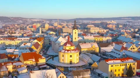 Snowy town from above. Stock Footage 149114170