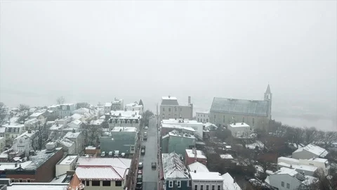 Snowy Town Stock Footage 86719909