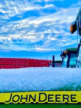 Snowy Tractor 写真素材