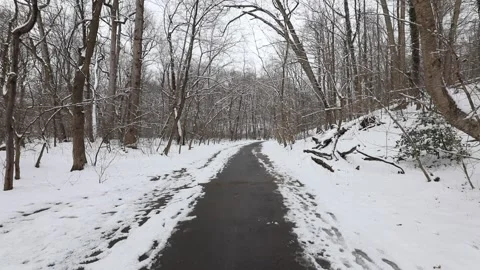 Snowy Trail Stock Footage 147748172