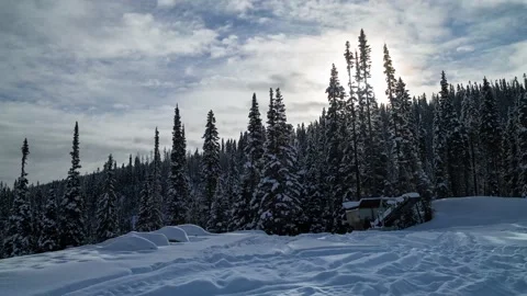 Snowy Trammel Timelapse Stock Footage 151354237