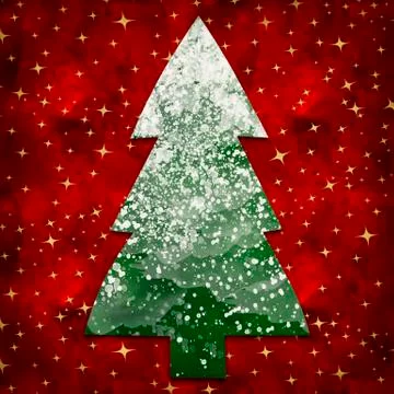 Snowy tree 스톡 일러스트