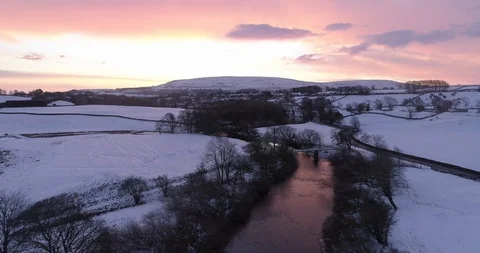 Snowy valley Stock Footage 104853183