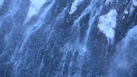 Snowy White Beard Falls Stock Footage 324969958