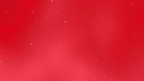 Snowy white snowflakes gently falling red background Stock Illustration