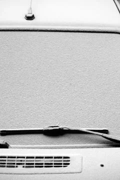 Snowy windscreen Stock Photos