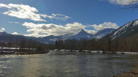 Snowy Winter Day Stock Footage 83602224