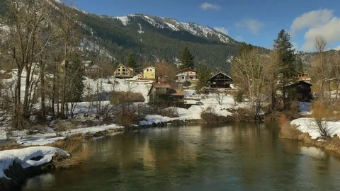 Snowy Winter Day Stock Footage 83602313