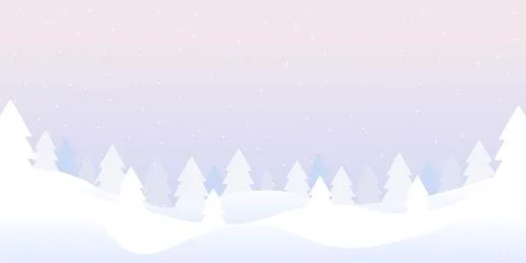 Snowy winter forest. Winter background with fir trees Stock Illustration
