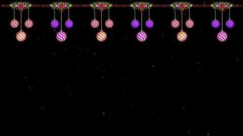 Snowy winter holiday background with decorative fir line Stock Footage 323622833