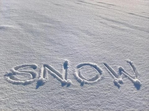 Snowy Writing Stock Photos