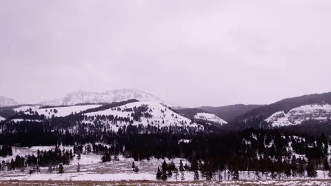 Snowy Yellowstone Landscape Stock-Footage 202052893