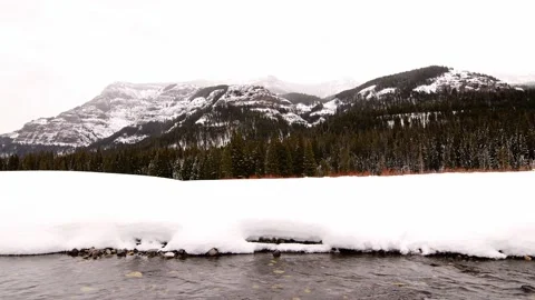 Snowy Yellowstone Landscape Stock-Footage 202053583