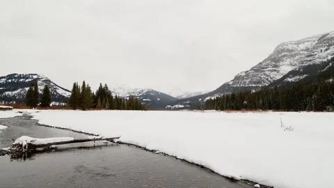 Snowy Yellowstone Landscape Stock-Footage 202053933
