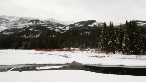 Snowy Yellowstone Landscape Stock-Footage 202058259