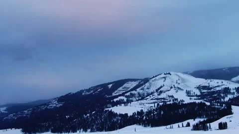 Snowy Yellowstone Landscape Stock-Footage 202064544